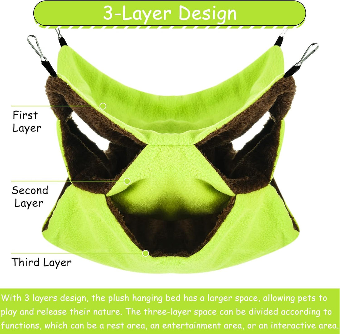 3 Tier Ferret Rat Hammock, Guinea Pig Cage Accessories