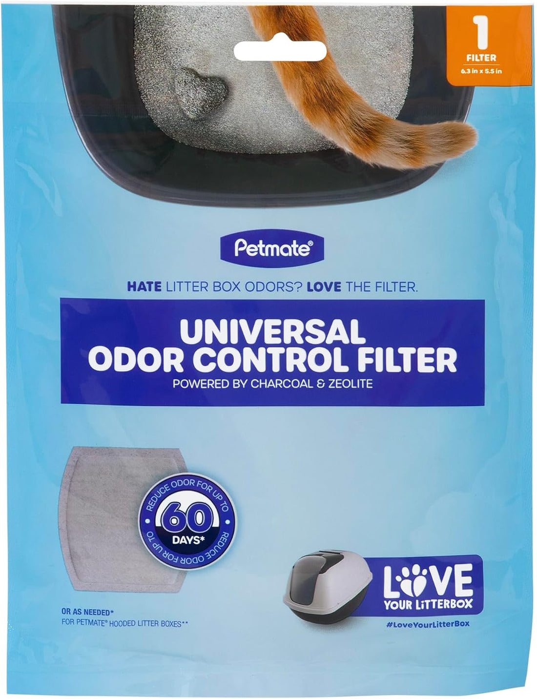 Petmate Booda Clean Step Litter Box Dome Replacement Filter, Charcoal