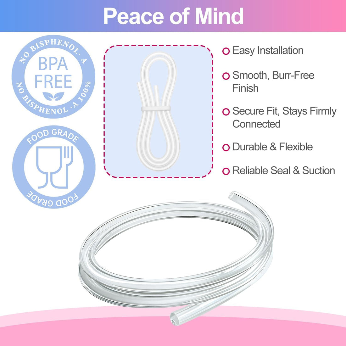 Tubing Compatible with Spectra S1/S2, Replacement Breast Pump Parts