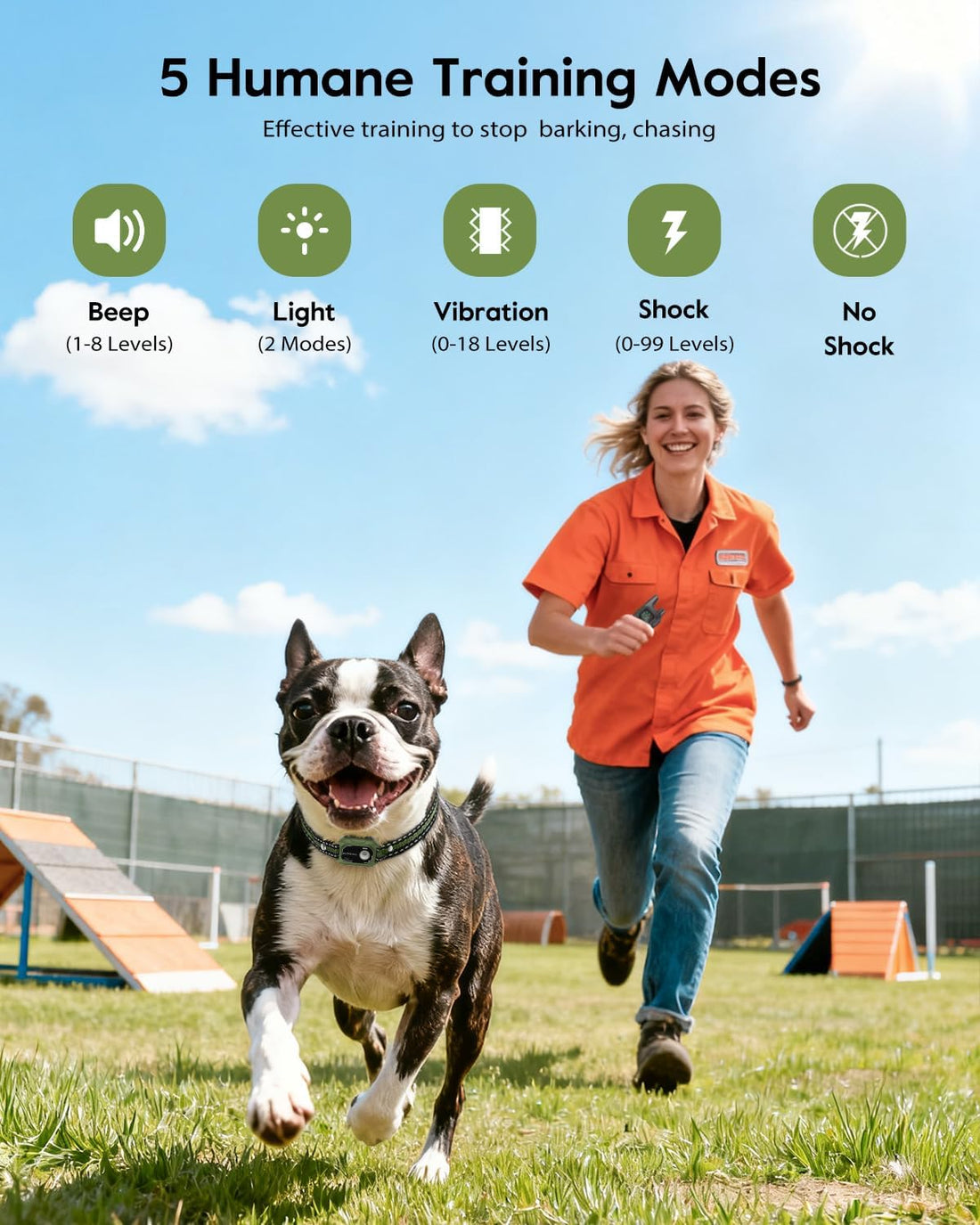 SLOPEHILL Mini Shock Collar for Small Dogs 5-30lbs,Featuring No Shock