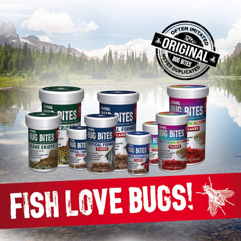 Fluval Bug Bites Color Enhancing Fish Food for Tropical Fish, 3.17oz