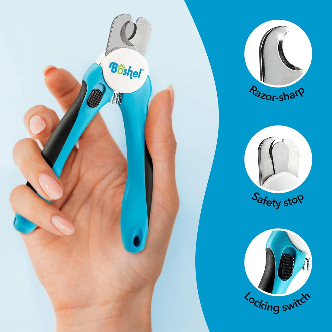 Boshel Dog and Cat Nail Clipper with Safety Guard