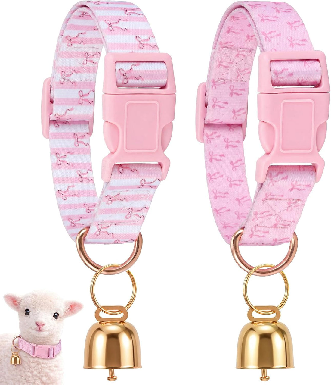 2 Pack Goat Collars with Bells
