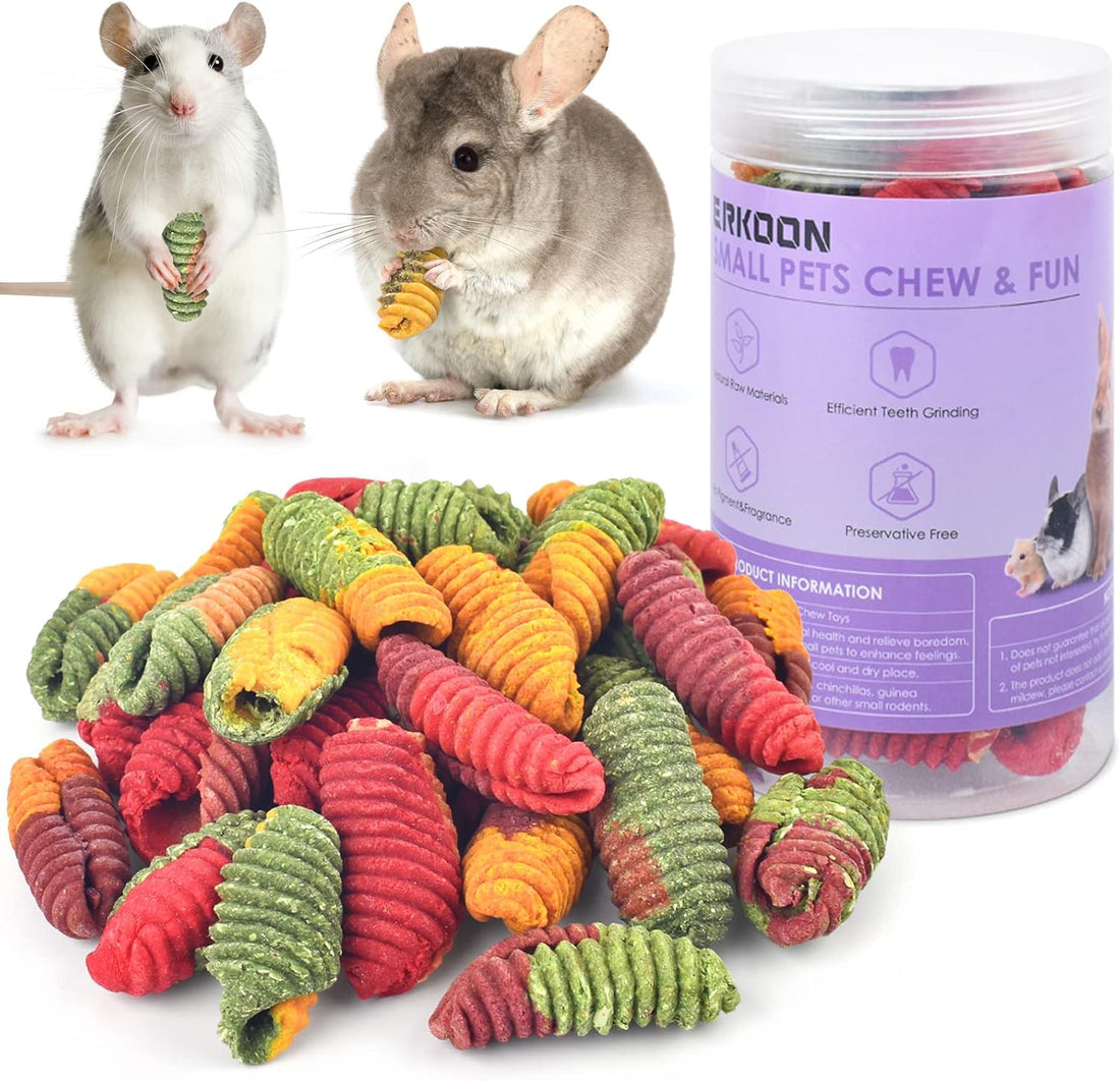 ERKOON Chinchilla Treats, Chew Toys for Teeth for Rabbit Guinea Pig