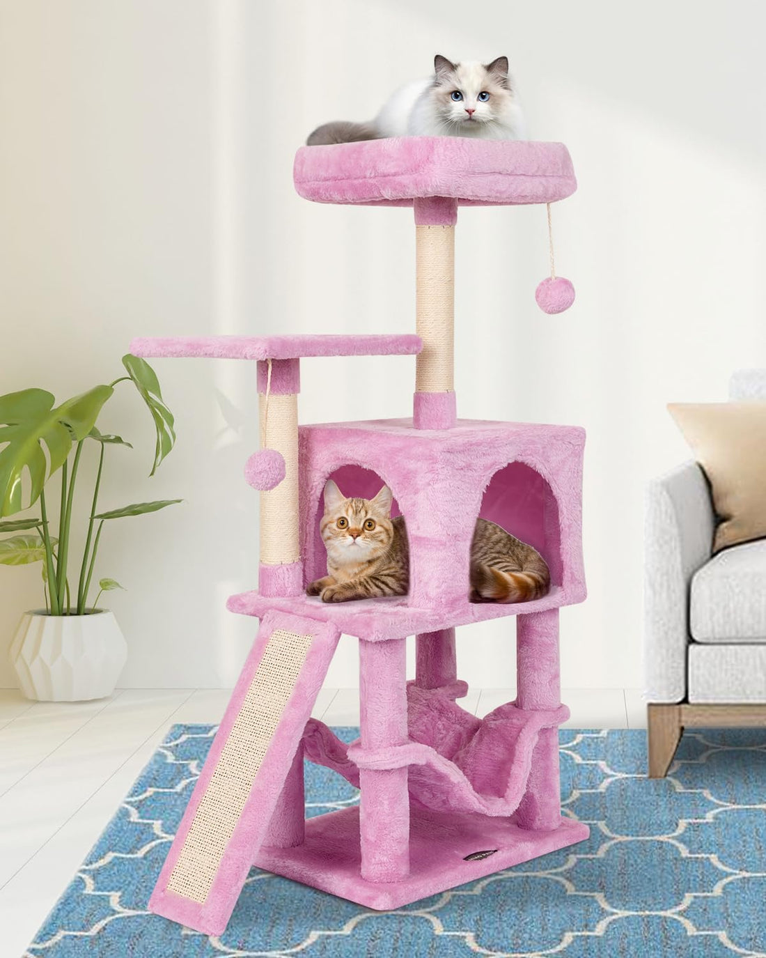 Cut Cat Tree Cat Tower Condo with Hammock Kittens Scratching Post