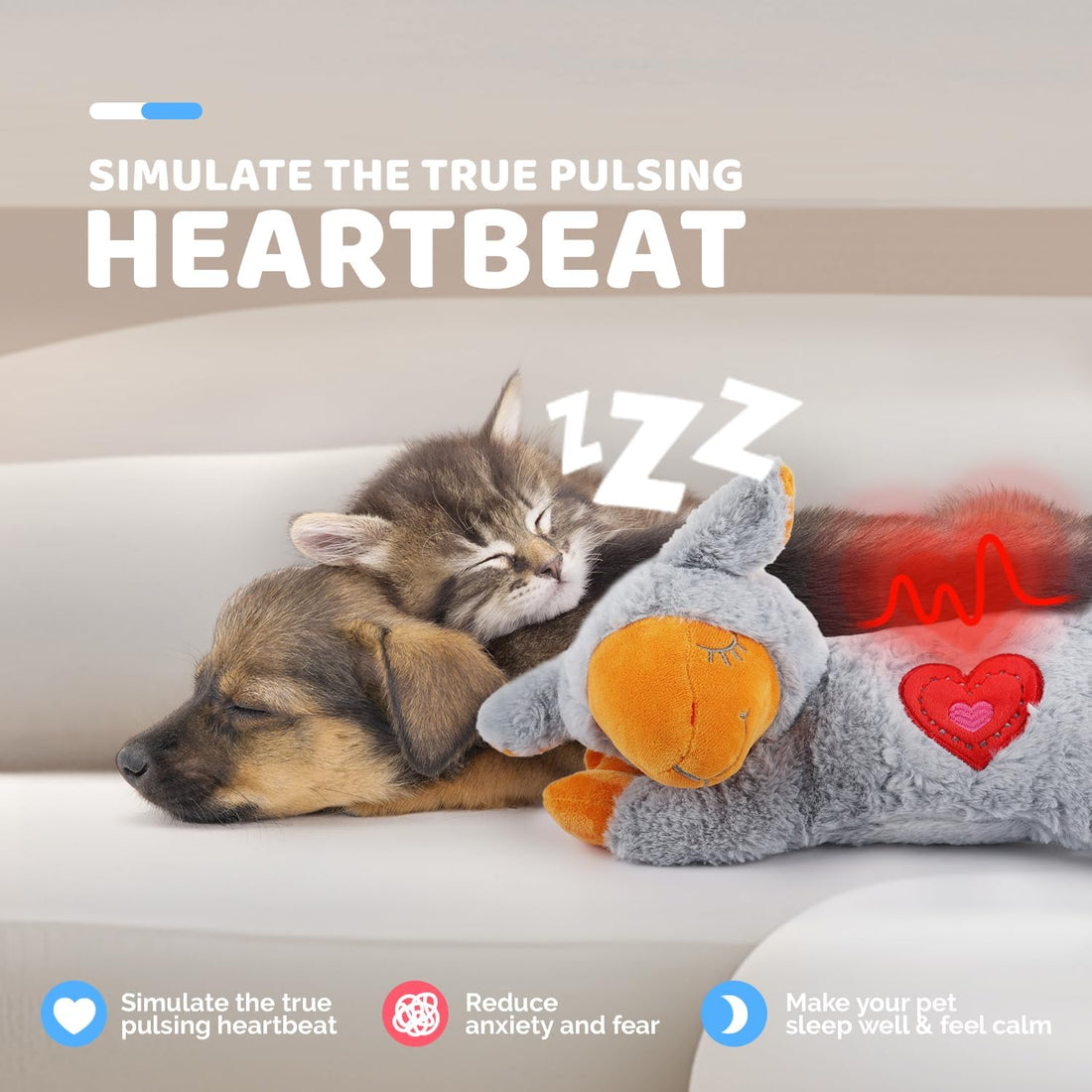 ALL FOR PAWS Heart Beat Dog Toy