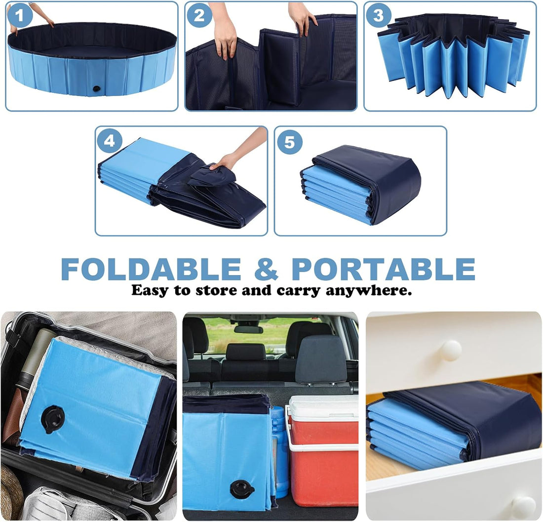 Eooqi Foldable Dog Pool for Large Dogs & Kids