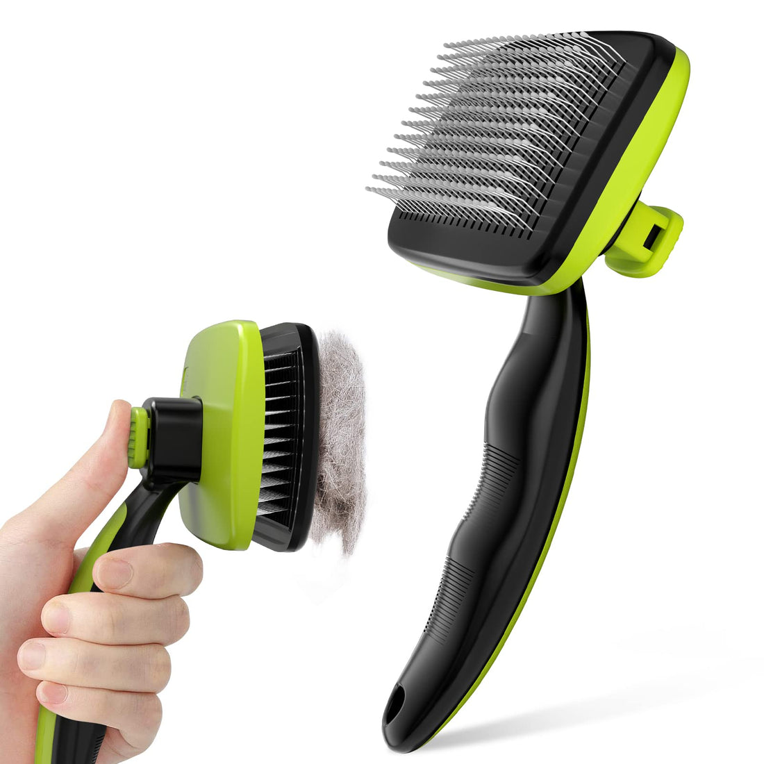 Pecute Self-Cleaning Slicker Brush for Dogs, Cats