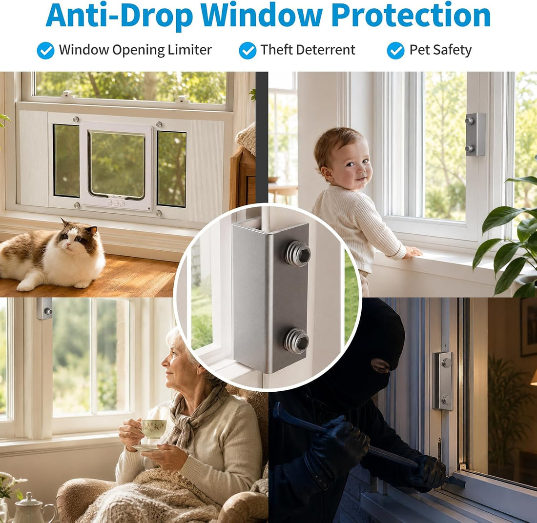 Sliding Cat Door for Window, Fits 31"-36" Width Window Adjustable Cat