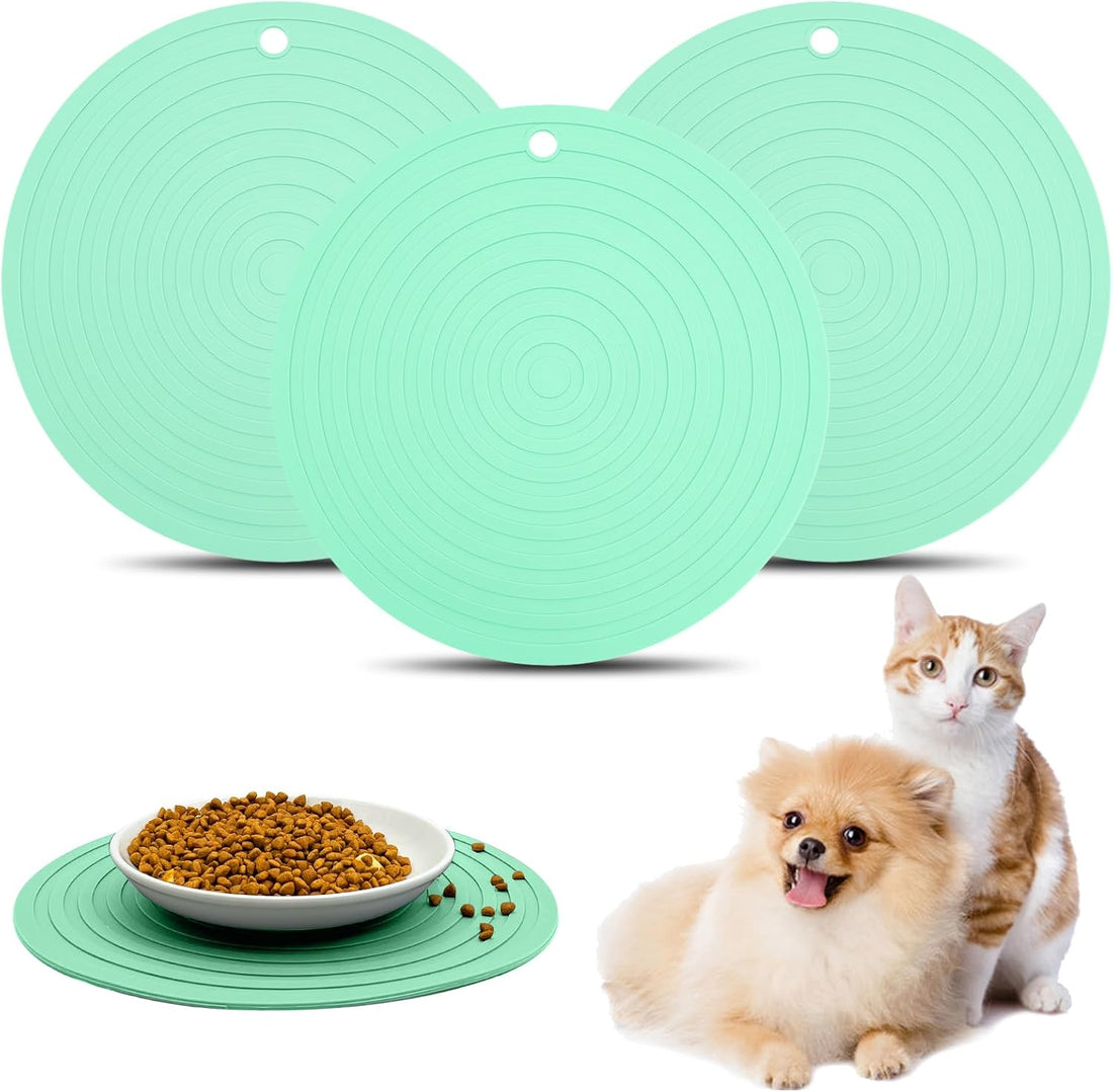 Fhiny 3PCS Silicone Pet Food Mat