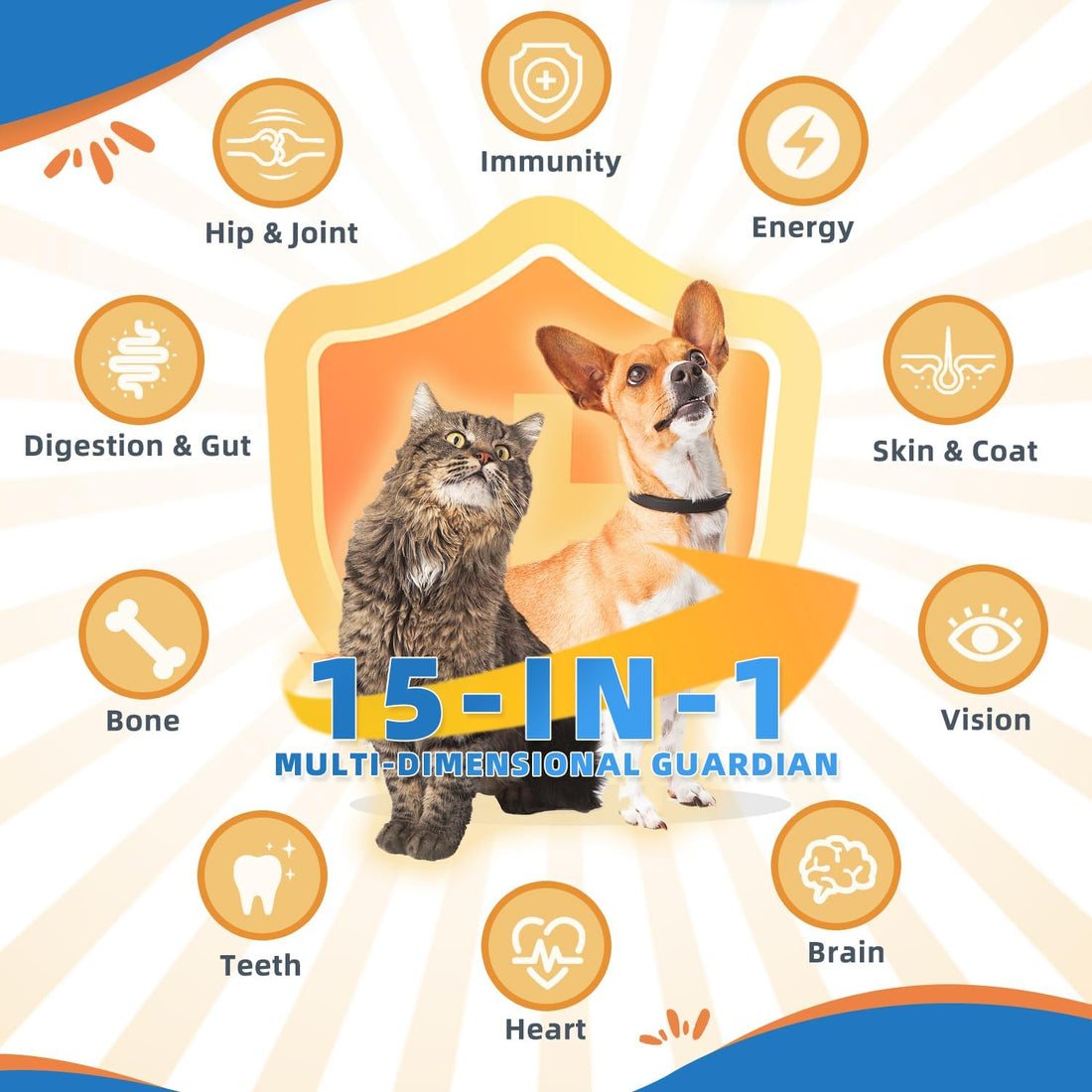 ZEBORA Dog Multivitamin Powder with Glucosamine