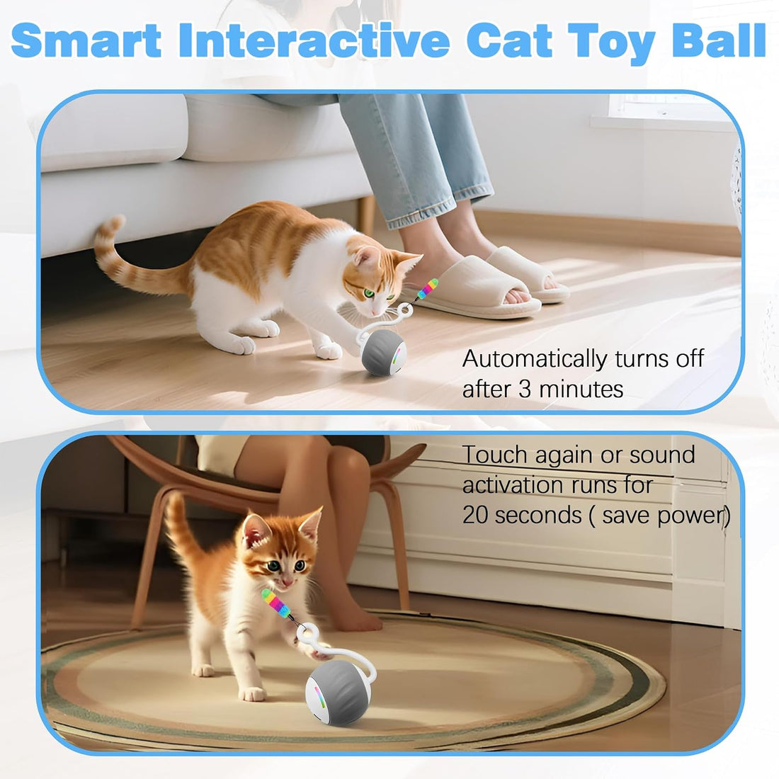2.36 Inches Large Cat Toys Ball - Won’t Get Stuck