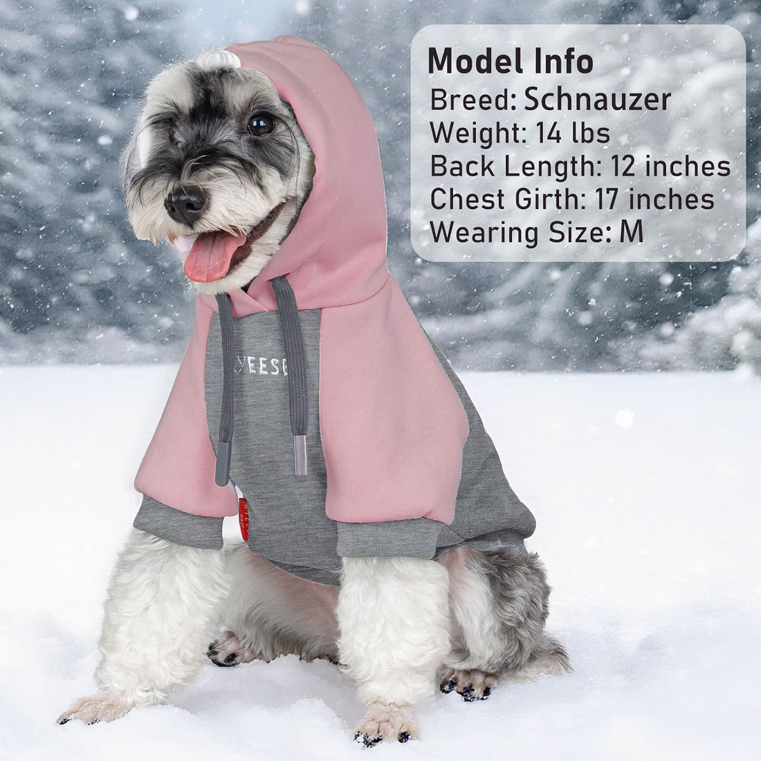 KYEESE Dog Hoodie Stretchy Dogs Winter Coat for Cold Weather Soft Dog