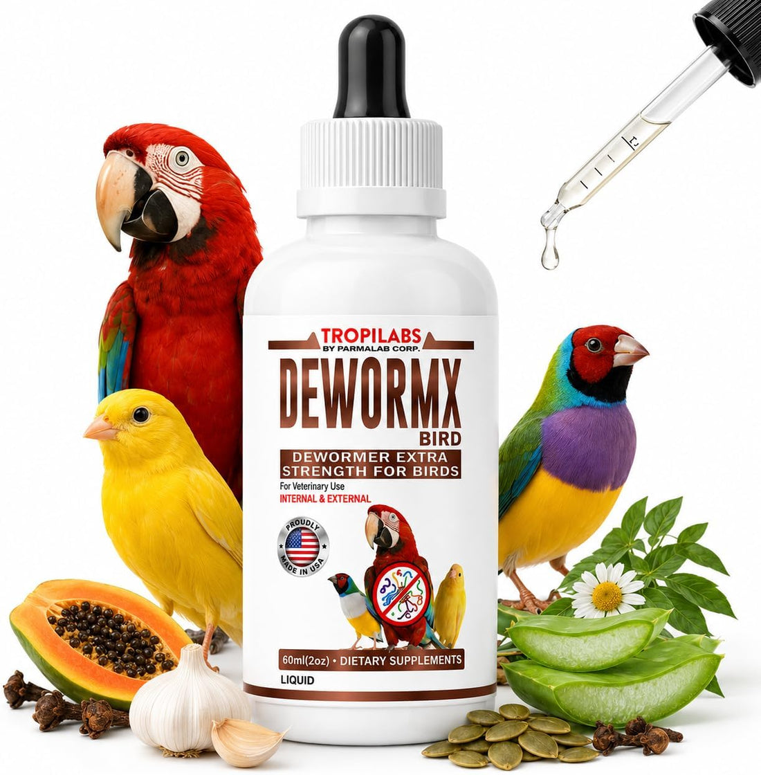 Farmalab Natural Dewormer Internal & External 100 Tabs Poultry