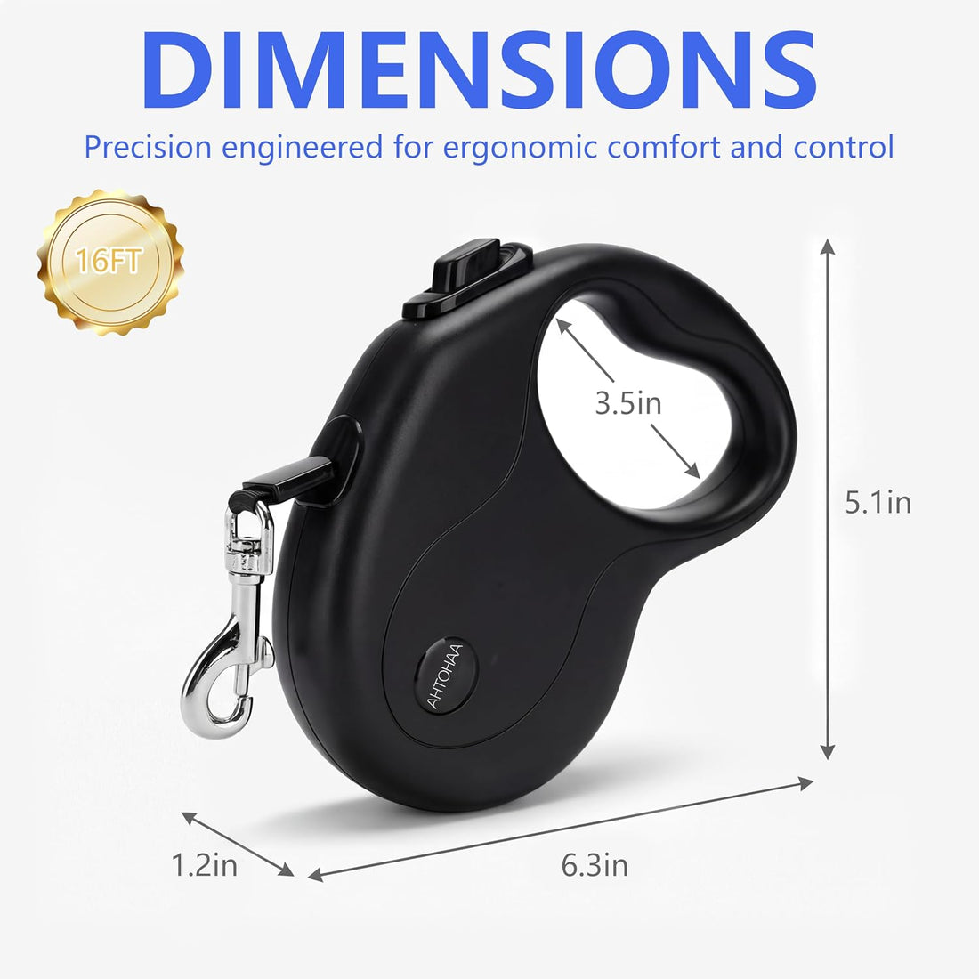 10FT Retractable Dog Leash for Small Medium Dogs/Cats up to 33lbs