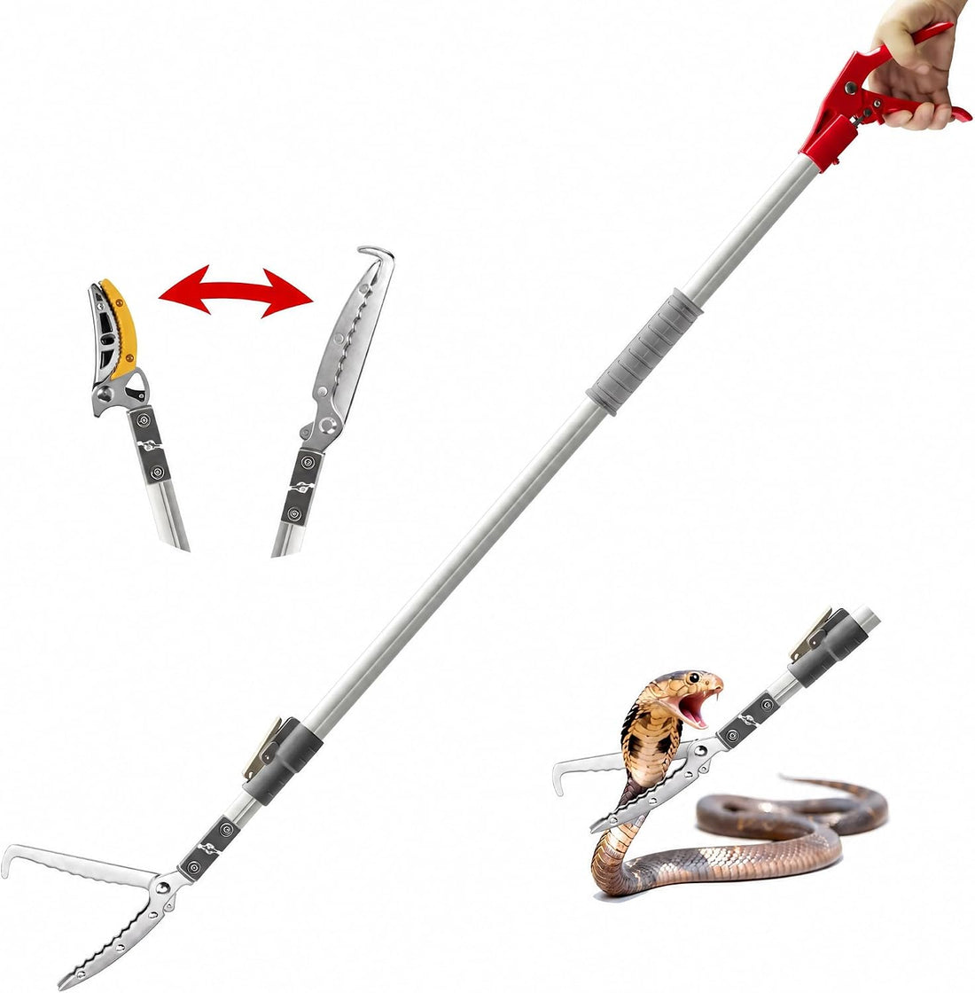 ZeyaHuanMao 2-in-1 Snake Grabber & Fruit Picker