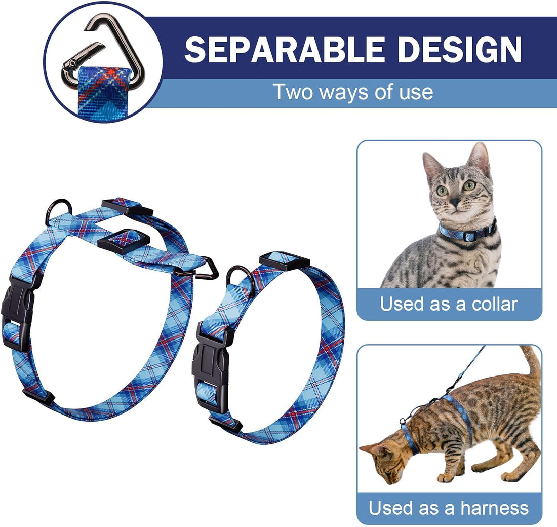 Hikiko Escape-Proof Cat Harness and Leash Set for Walking