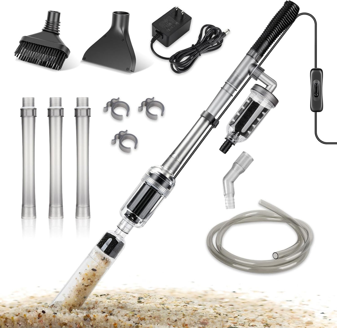 hygger Electric Aquarium Gravel Cleaner, 528GPH Fish Tank Vacuum