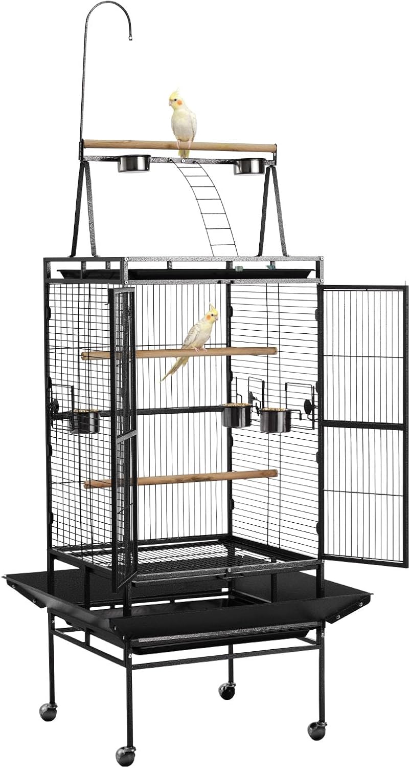 VEVOR Bird Cage, 24.6 x 16.7 x 53.9 inch, Flat Top