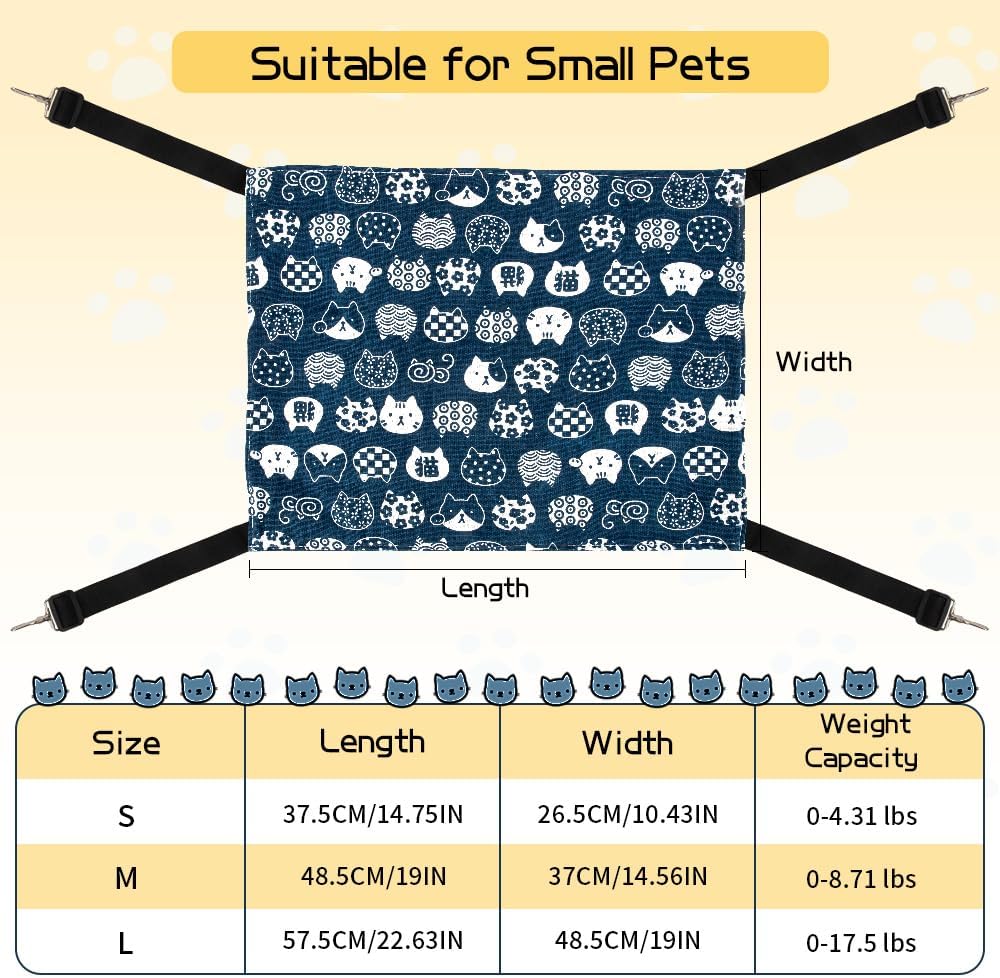 NIEITRK Cat Hammock & Swing - Indoor Kitten Bed & Accessories for Cat