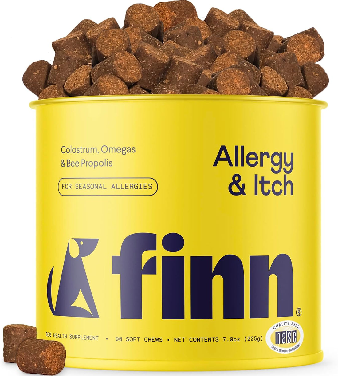 Finn Allergy & Itch Soft Chews for Dogs - Colostrum & Bee Propolis