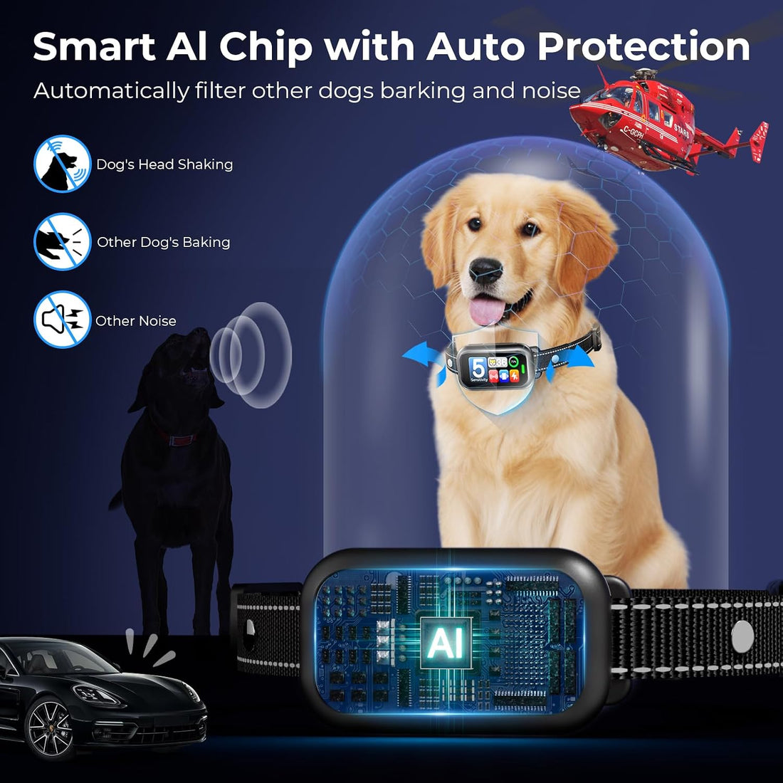 Smart Dog Bark Collar for Small Medium Large Dog