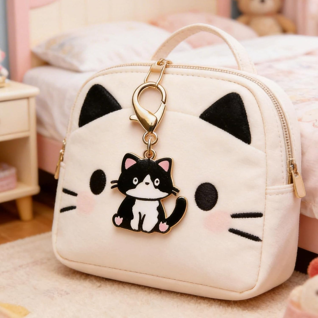 choice of all Cat Keychain Cat Bag Charm Cute Charms for Backpacks