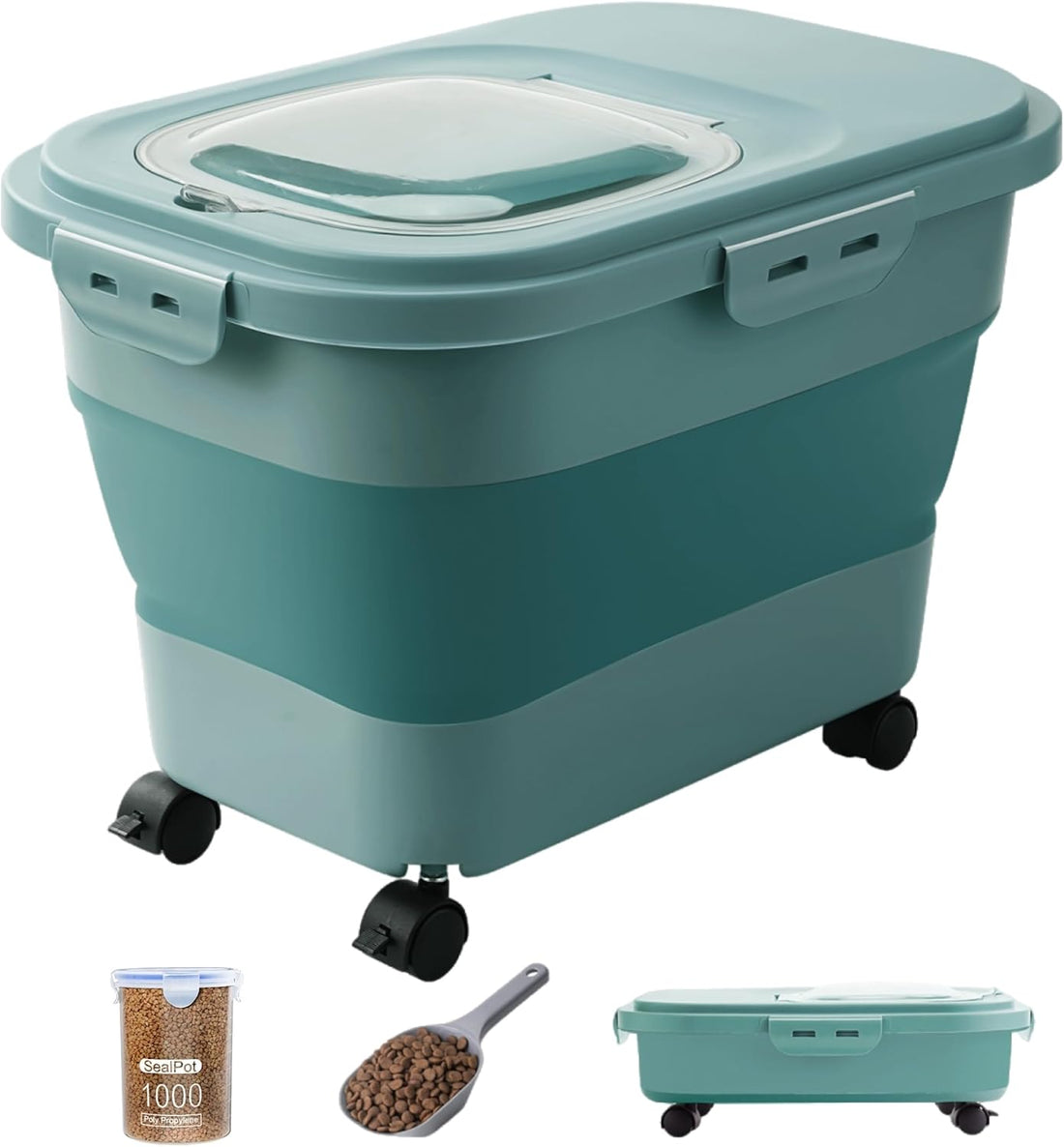 20-23 Lbs Dog Food Storage Container,Collapsible Dog Food Container
