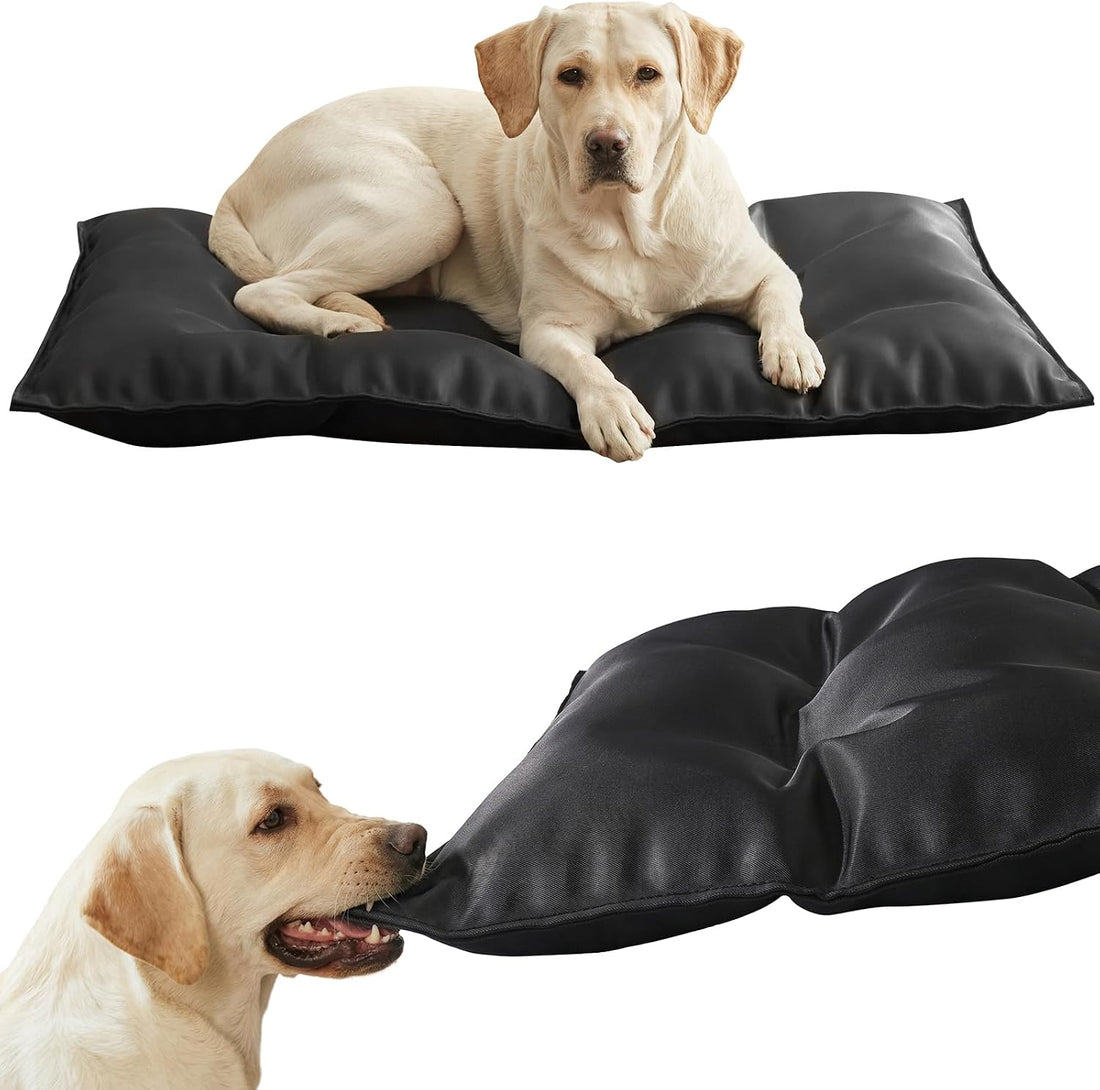 Chew Proof Dog Bed Crate Pad for Aggressive Chewers, 28"x47"