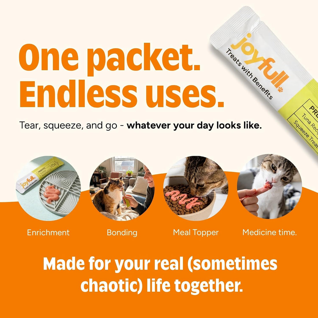 Joyfull Lickable Cat Treats with Prebiotics