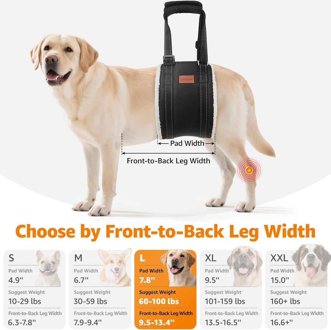 LOOBANI Portable Dog Sling for Back Legs