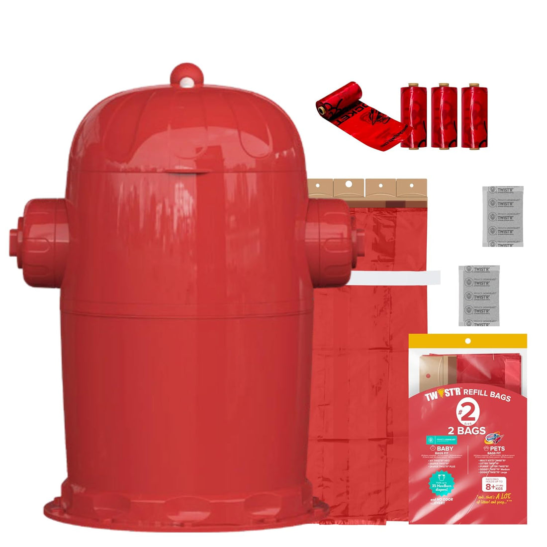 Red Rocket Doggy Twist'R Small Waste Disposal System