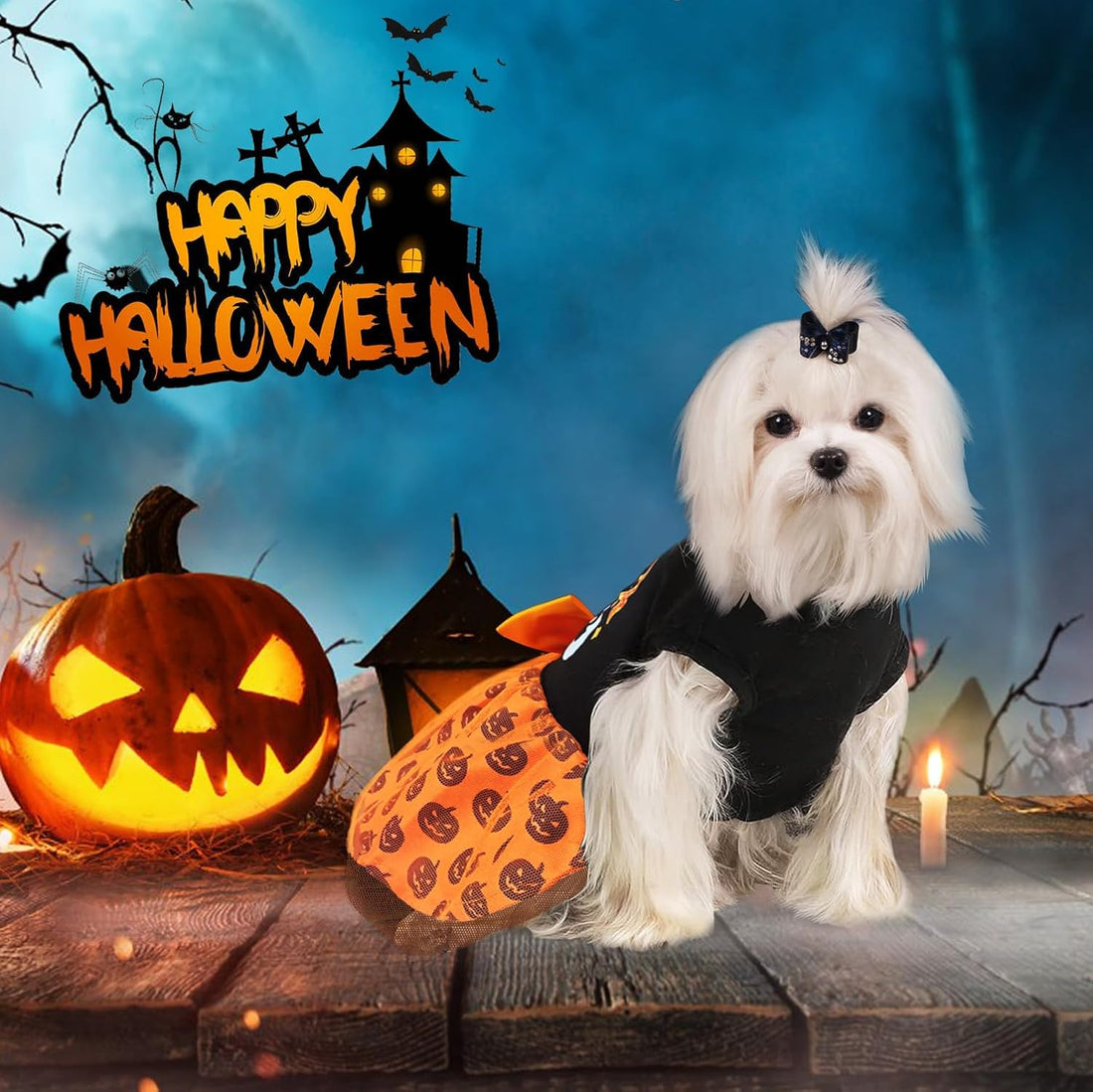 Idepet Princess Dog Dress Puppy Skirt Pet Apparel Birthday Tutu
