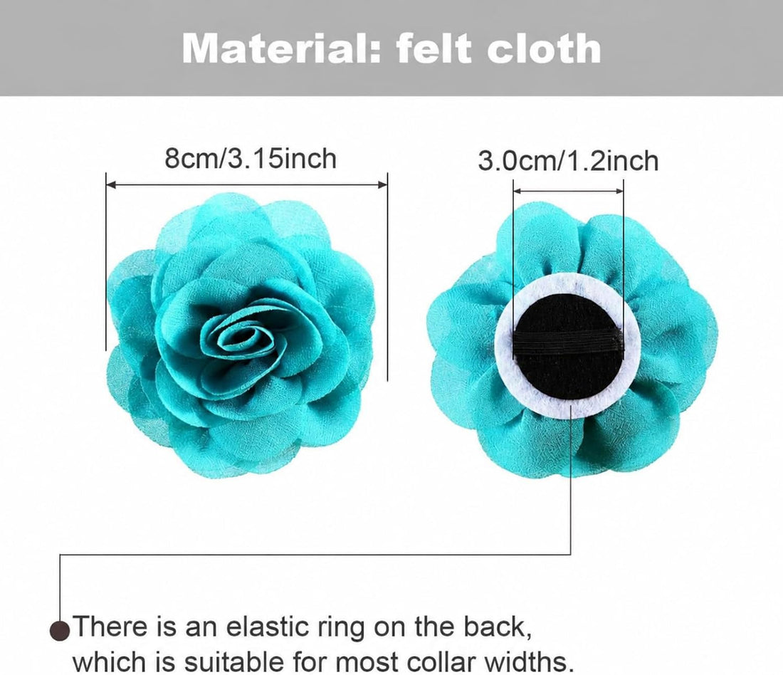 Leinuosen 14 Pcs Dog Collar Flowers for Pet Grooming Accessory