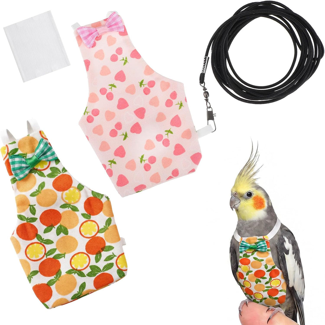 2 Pcs Bird Diaper, Cute Pet Bird Pants Parrot Nappy