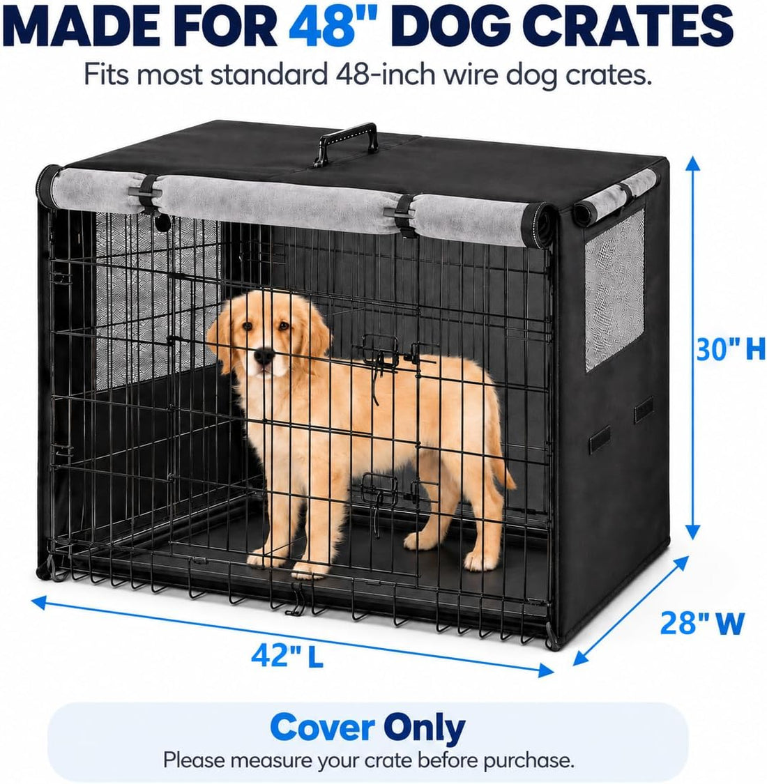 36inch Dog Crate Cover,Insulated Dog Crate Cover,with Frost-proof