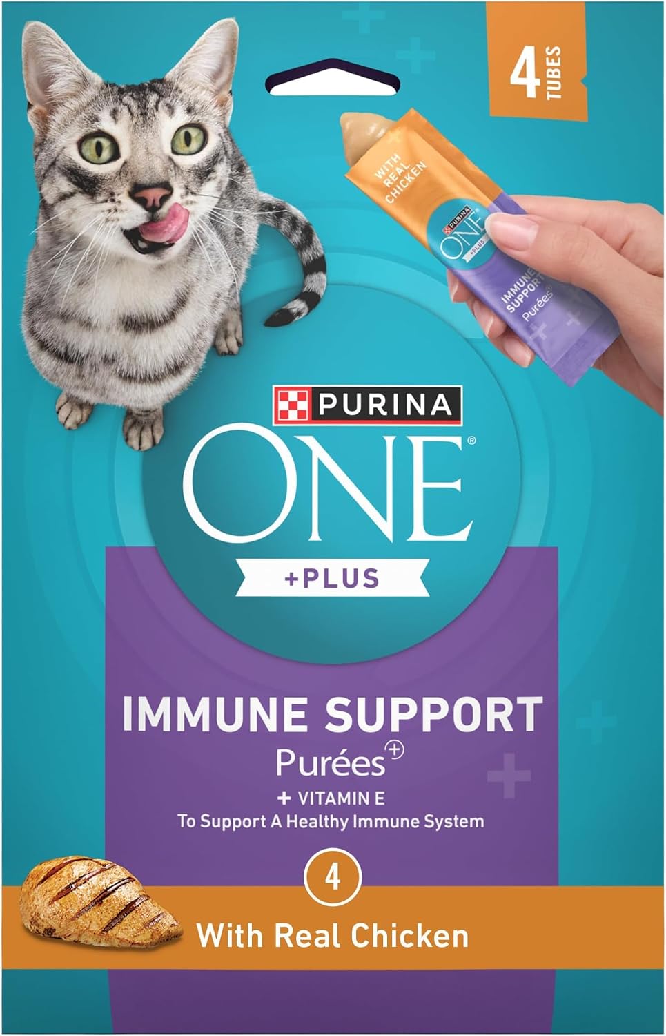 Purina ONE +Plus Immune Support Purees with Real Tuna Lickable Cat