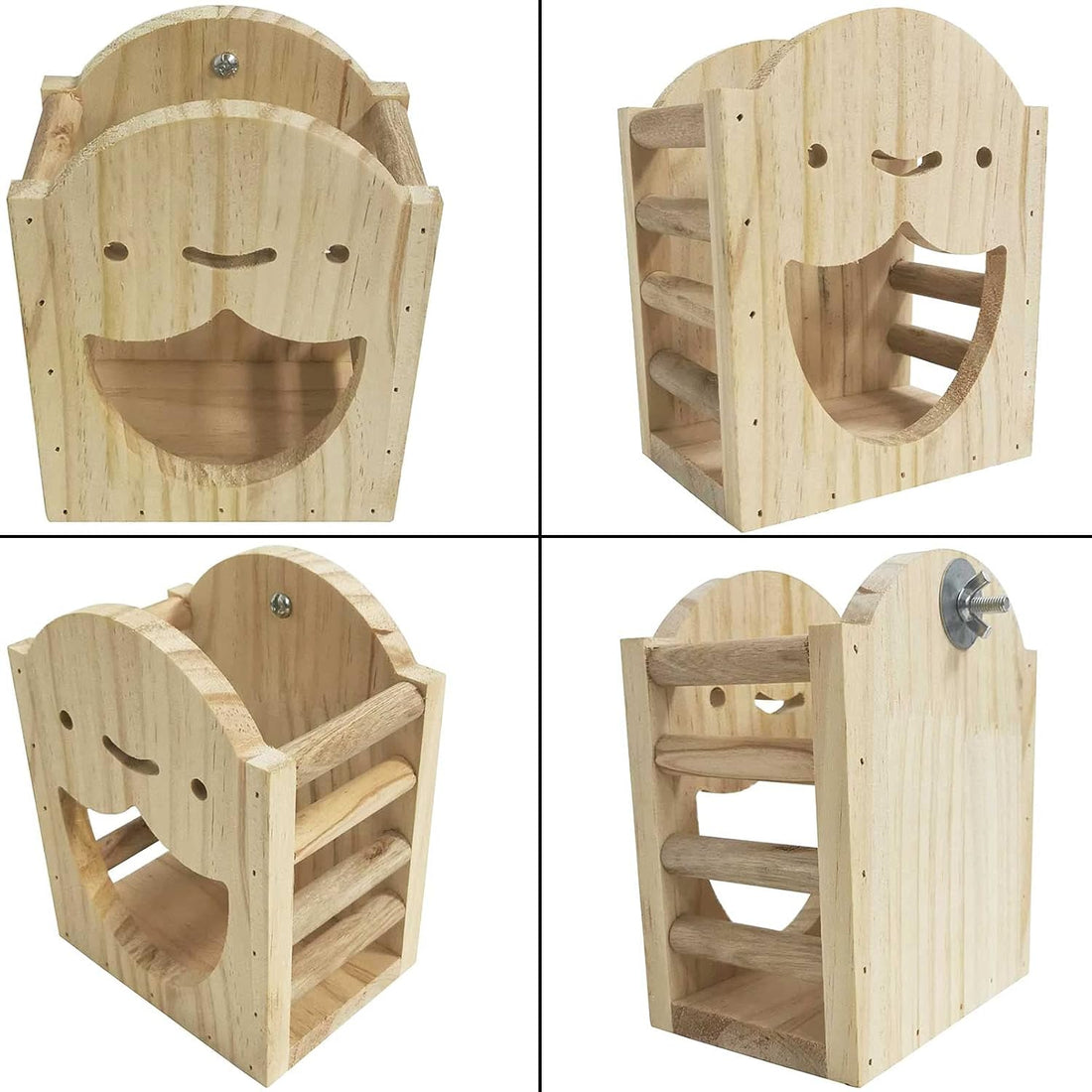 kathson Rabbit Hay Feeder Rack Wood Grass Holder Less Wasted Hay Box