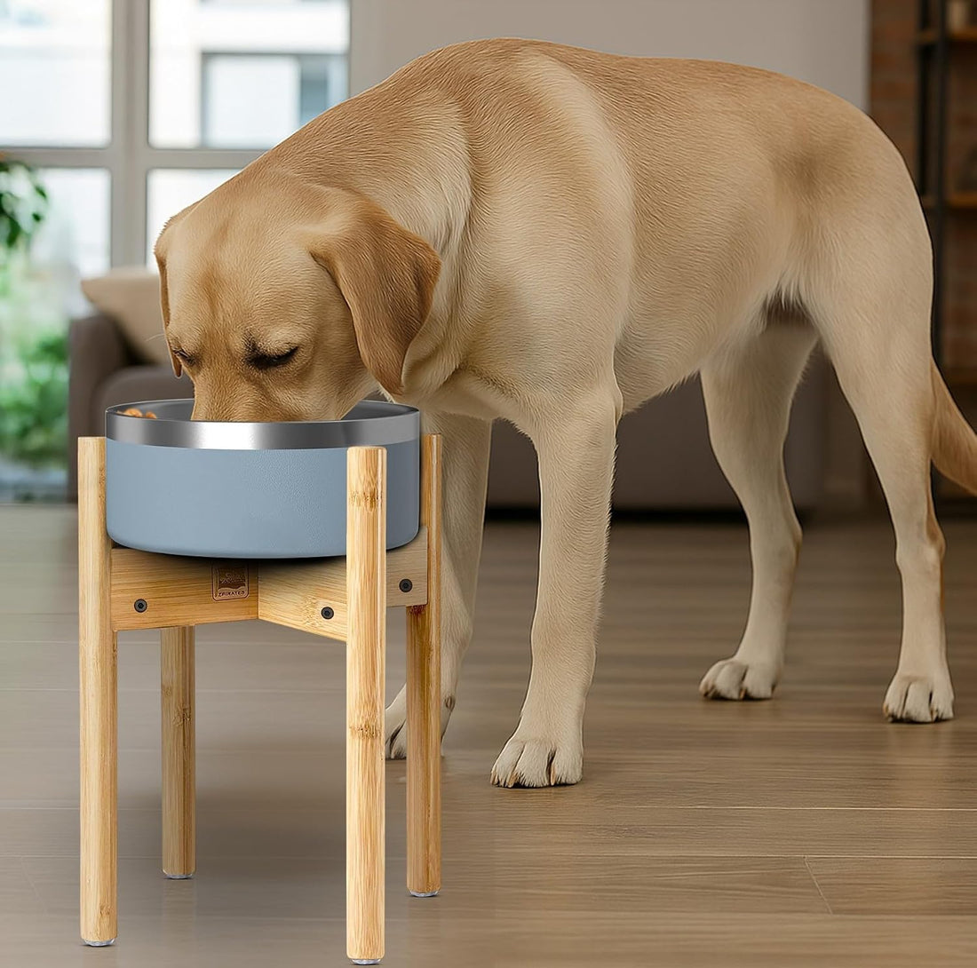 Dog Bowl Stand for Large Breed - Raise, Elevate Bowls to 14-inch High