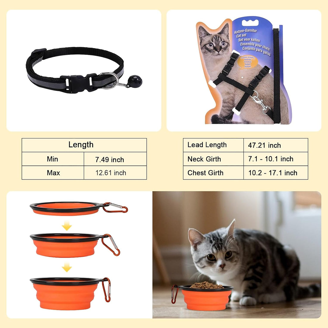 Cat Carrier with Litter Box, Cat Travel Carrier Soft Sided & Foldable