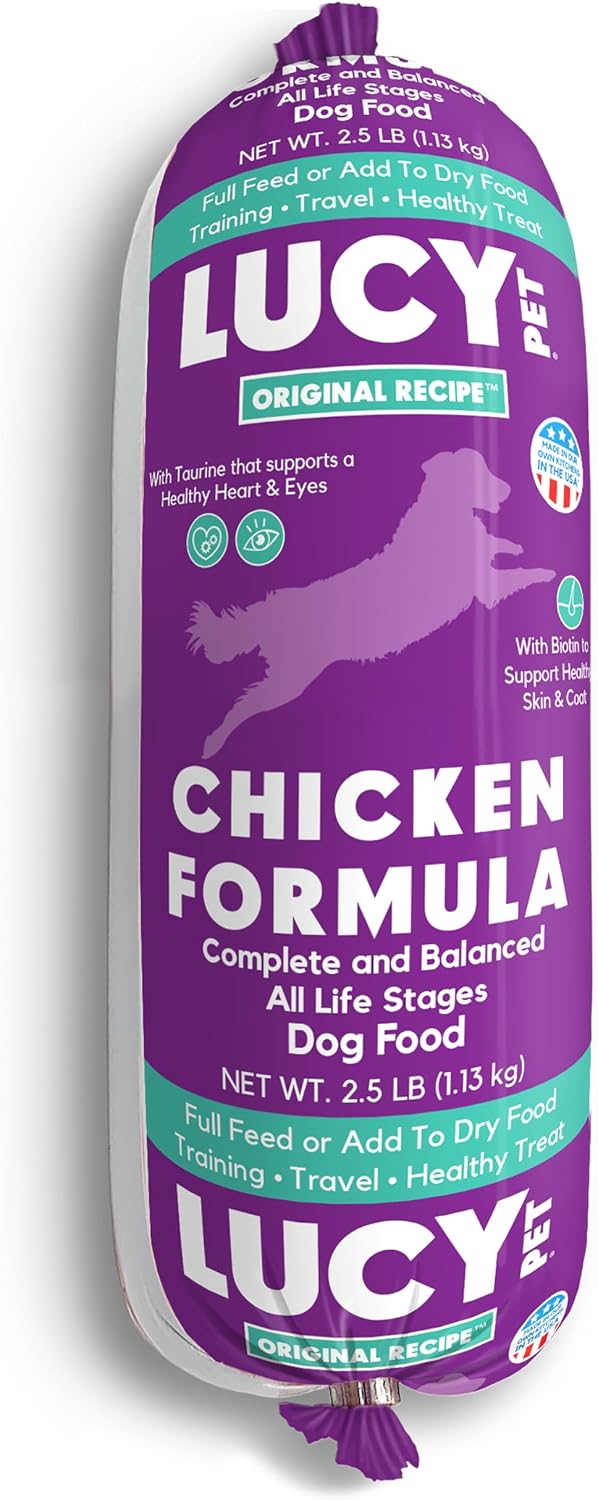 Lucy Pet Products Beef Formula Dog Food Roll 2.5 lb, (100600046)