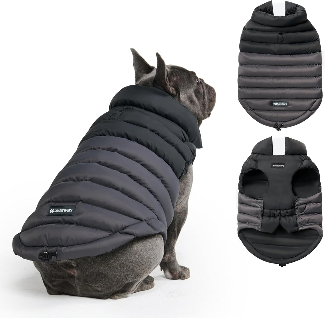Spark Paws Dog Puffer Jacket, Winter Coat for Small Medium Large Dogs