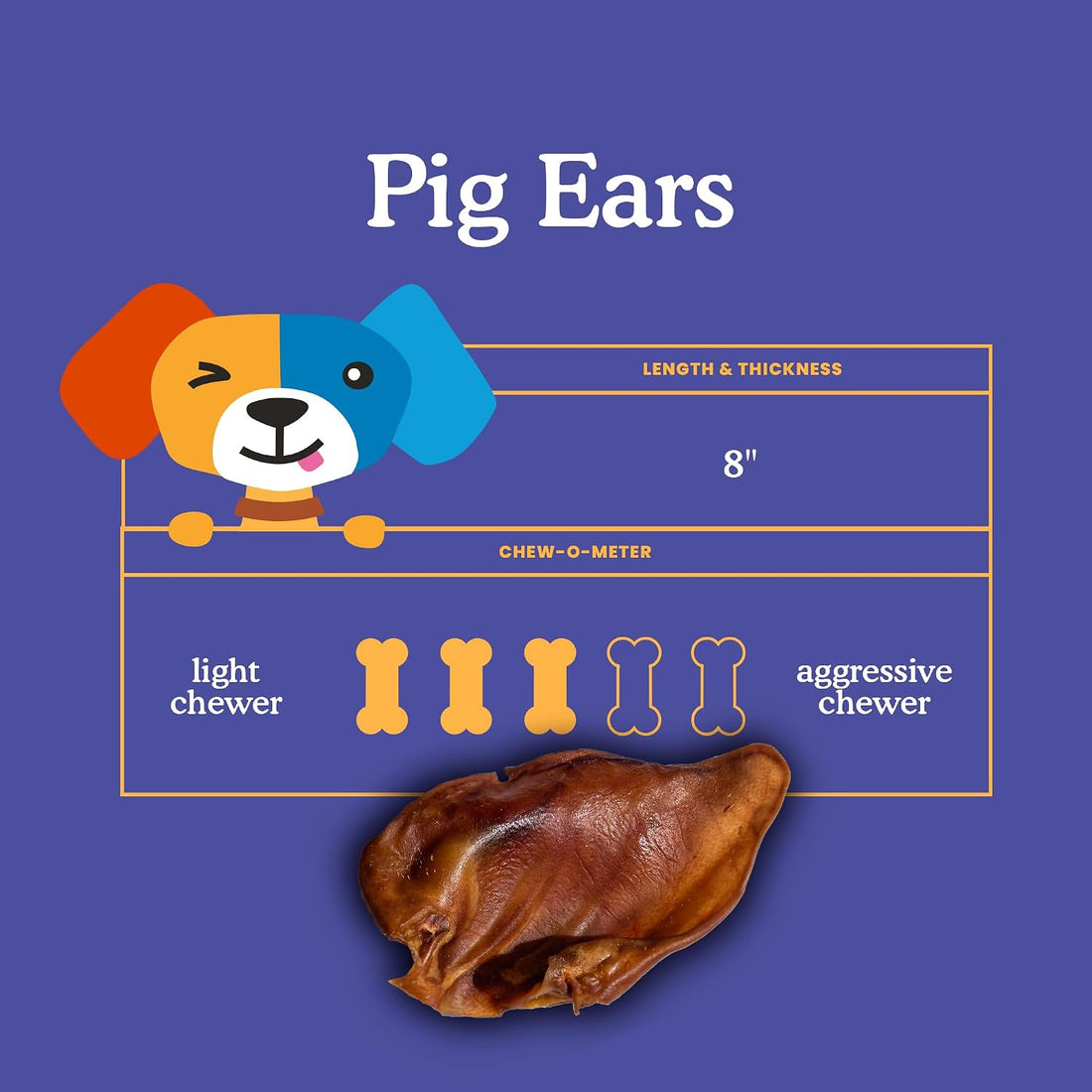 Jack&Pup Pig Ears for Dogs - All Natural Single Ingredient Extra