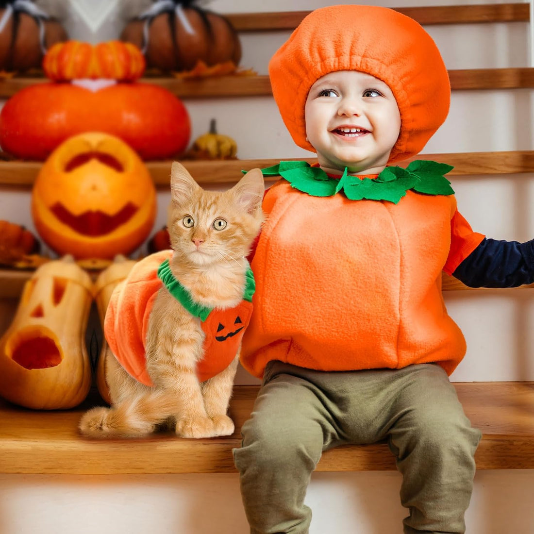 PETCARE Funny Pumpkin Dog Halloween Costume Pet Dog Cat Thick Plush