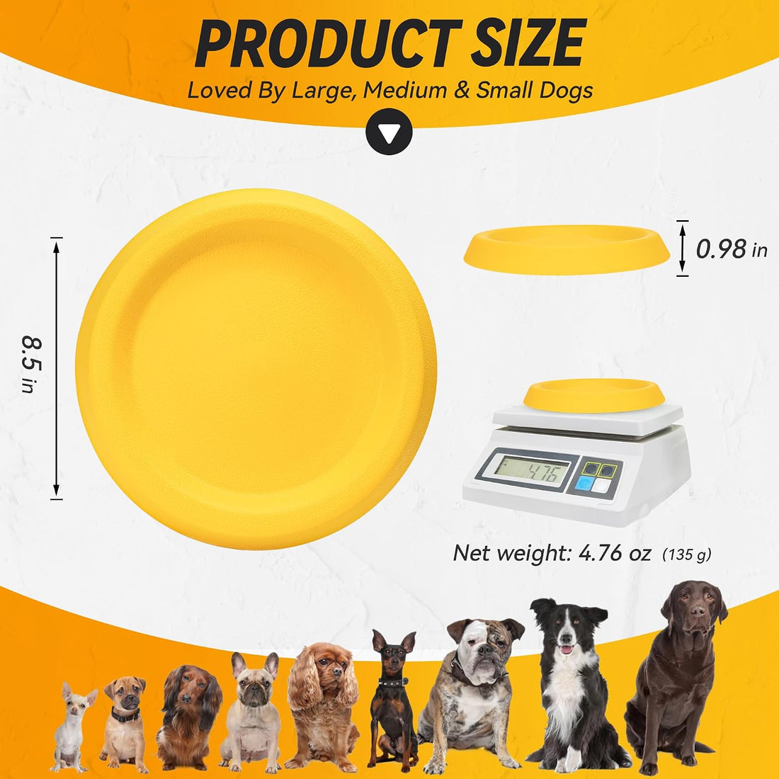 FUSOTO Dog Discs Toy, Durable Flying Discs for Throwing Catching