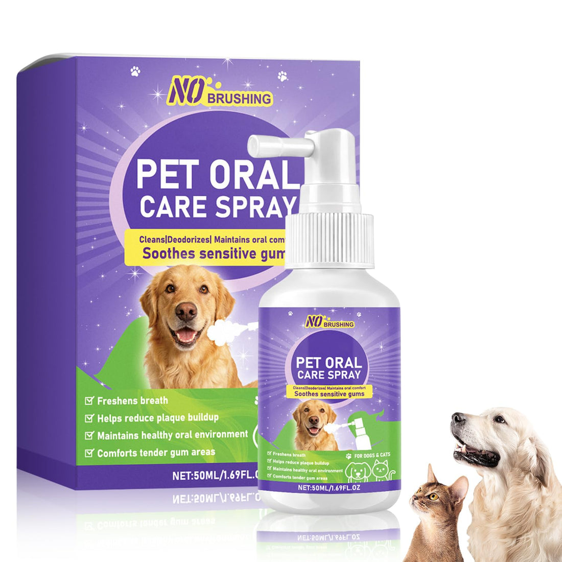 Wanban Dental Spray for Dogs - Oral Spray Bad Breath