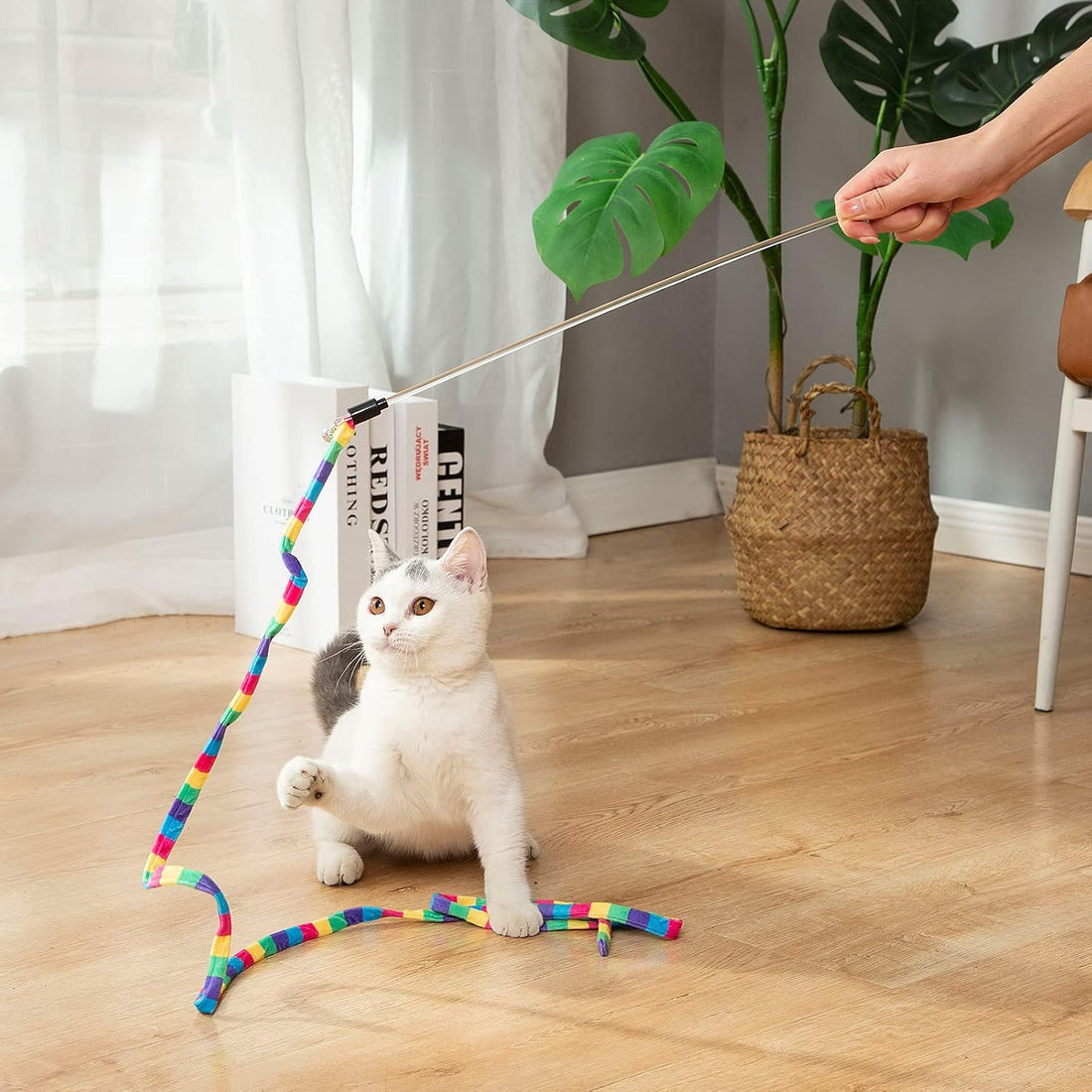 FYNIGO Interactive Cat Wand Toys for Indoor Cats
