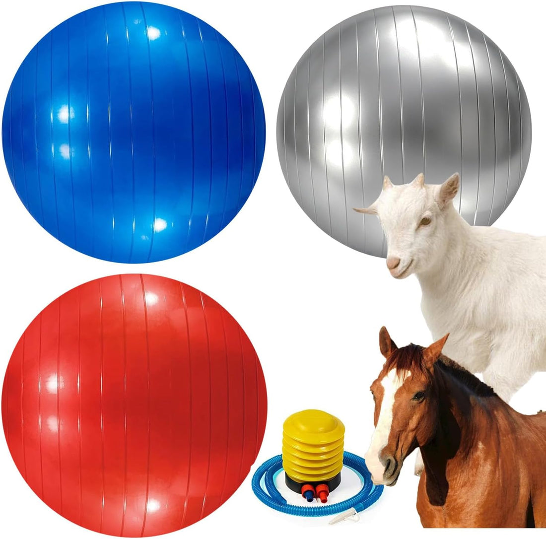 3 Pieces Pet Goat Ball Lamb Toy Horse Ball Dog Training Exercise Ball