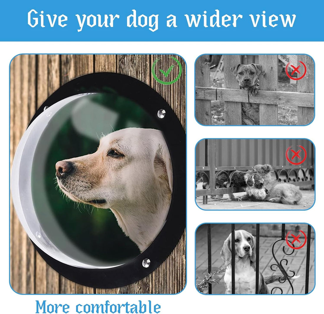 2 Pack Dog Fence Window with Air Holes Diameter 12.44" Deep 4.92"