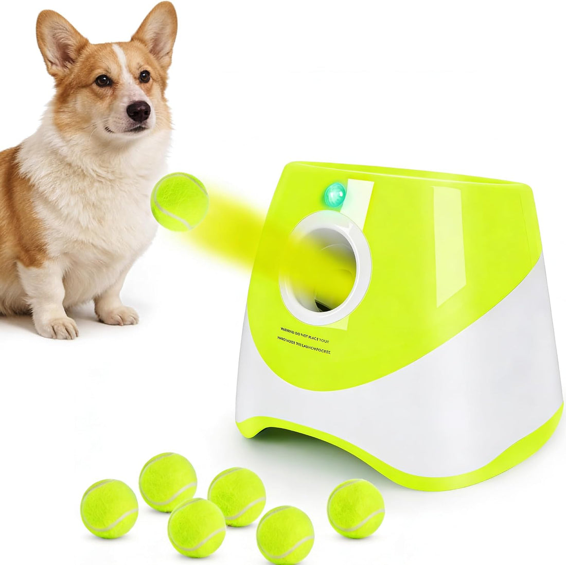 OYE Dog Ball Launcher, Automatic Balls Thrower with 6 Balls for Dog